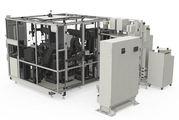 ケースFIPG塗布、組付締結機 背面/右側面