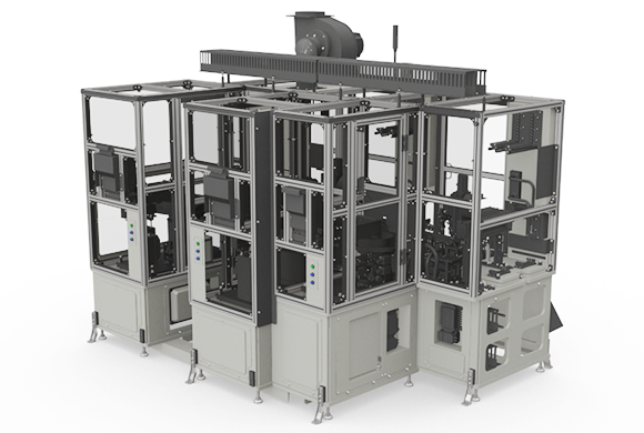 インシュレータ・Z端子組付機 背面/左側面