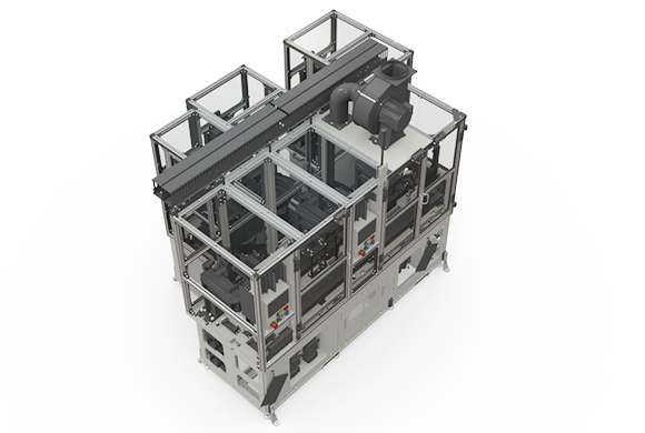 インシュレータ・Z端子組付機 上面/前面/左側面
