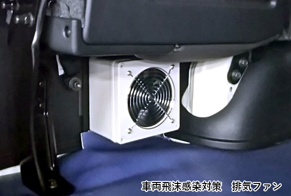 車両飛沫感染対策　排気ファン