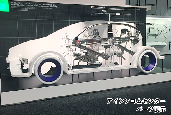 アイシンコムセンター パーツ展示